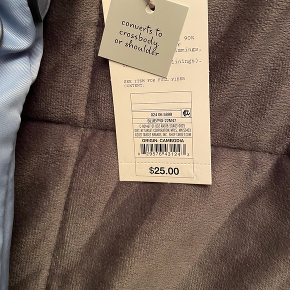 a new day Bags Zip Closure Cross Body Bag Blue Poshmark